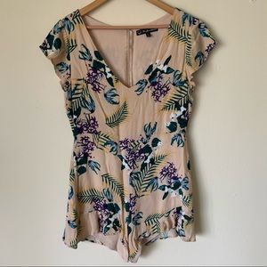 For Love and Lemons Tropical Floral Romper